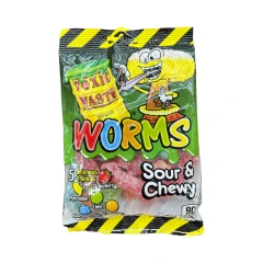 TOXIC WASTE GUMMY WORMS 5OZ